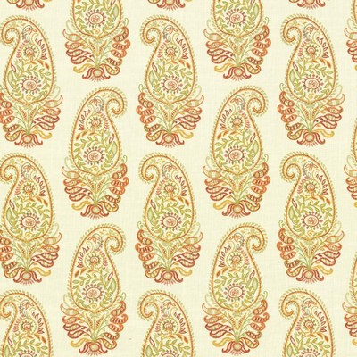 Kasmir Paisley Shower Harvest in 5121 Yellow Upholstery Cotton  Blend Fire Rated Fabric High Wear Commercial Upholstery CA 117  Modern Paisley  Fabric